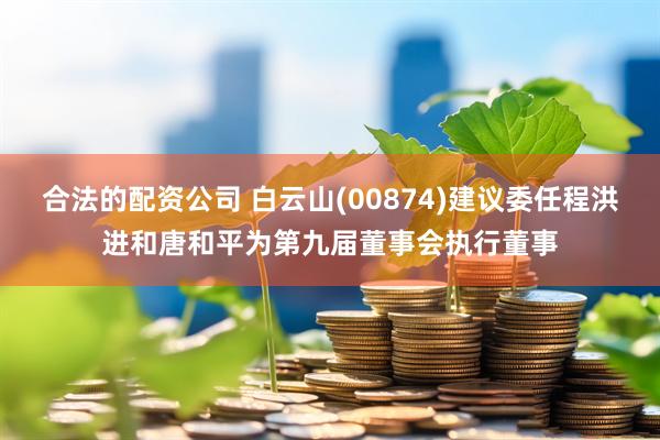 合法的配资公司 白云山(00874)建议委任程洪进和唐和平为第九届董事会执行董事